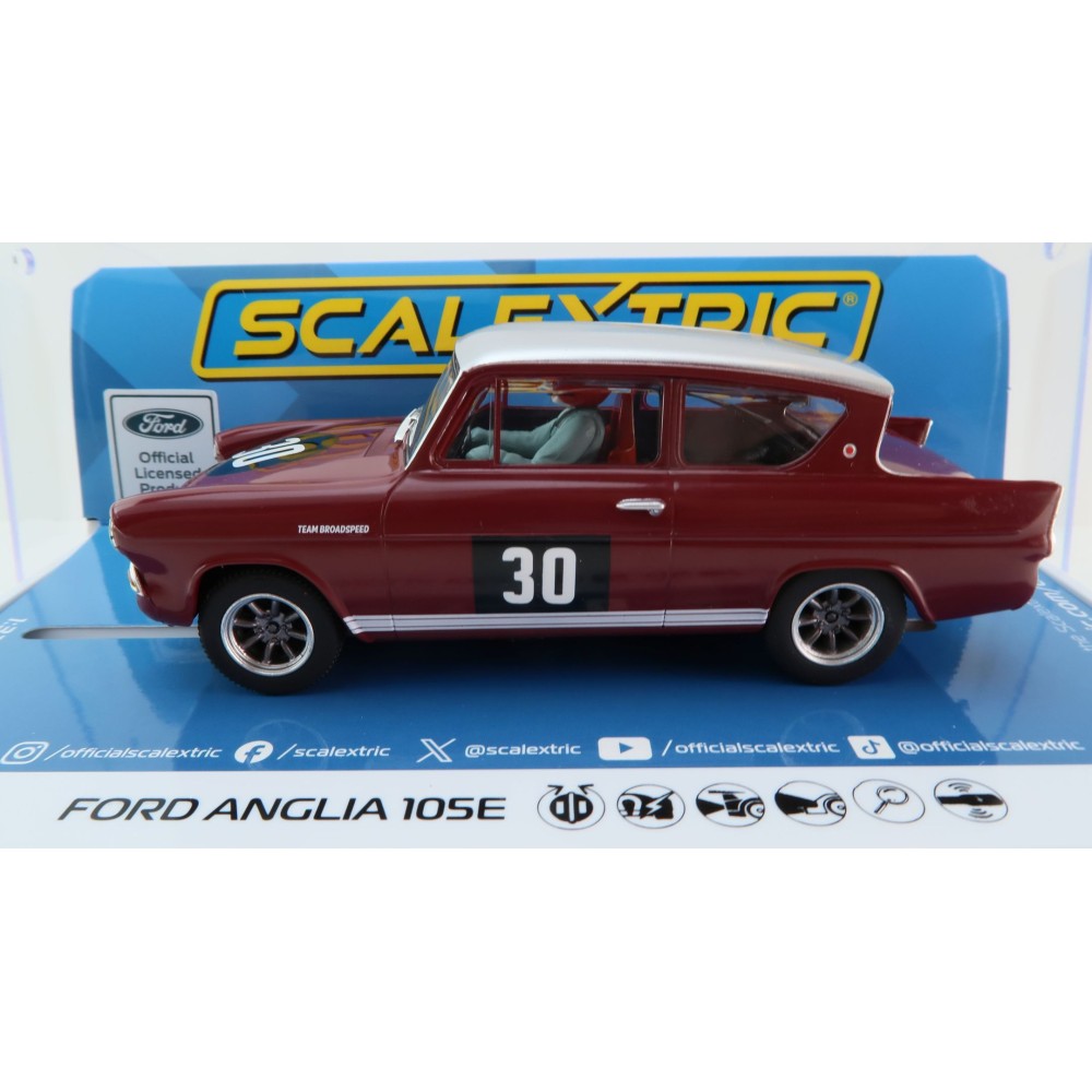 Scalextric C4546 Ford Anglia 105E - Broadspeed Slot Car 1:32 Scale