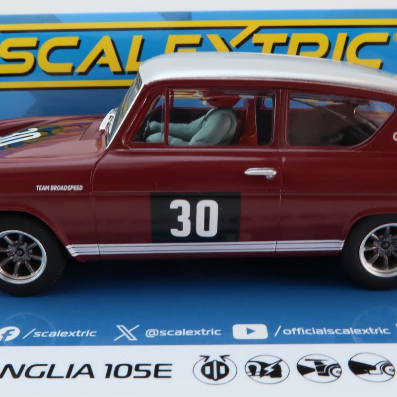 Scalextric C4546 Ford Anglia 105E - Broadspeed Slot Car 1:32 Scale