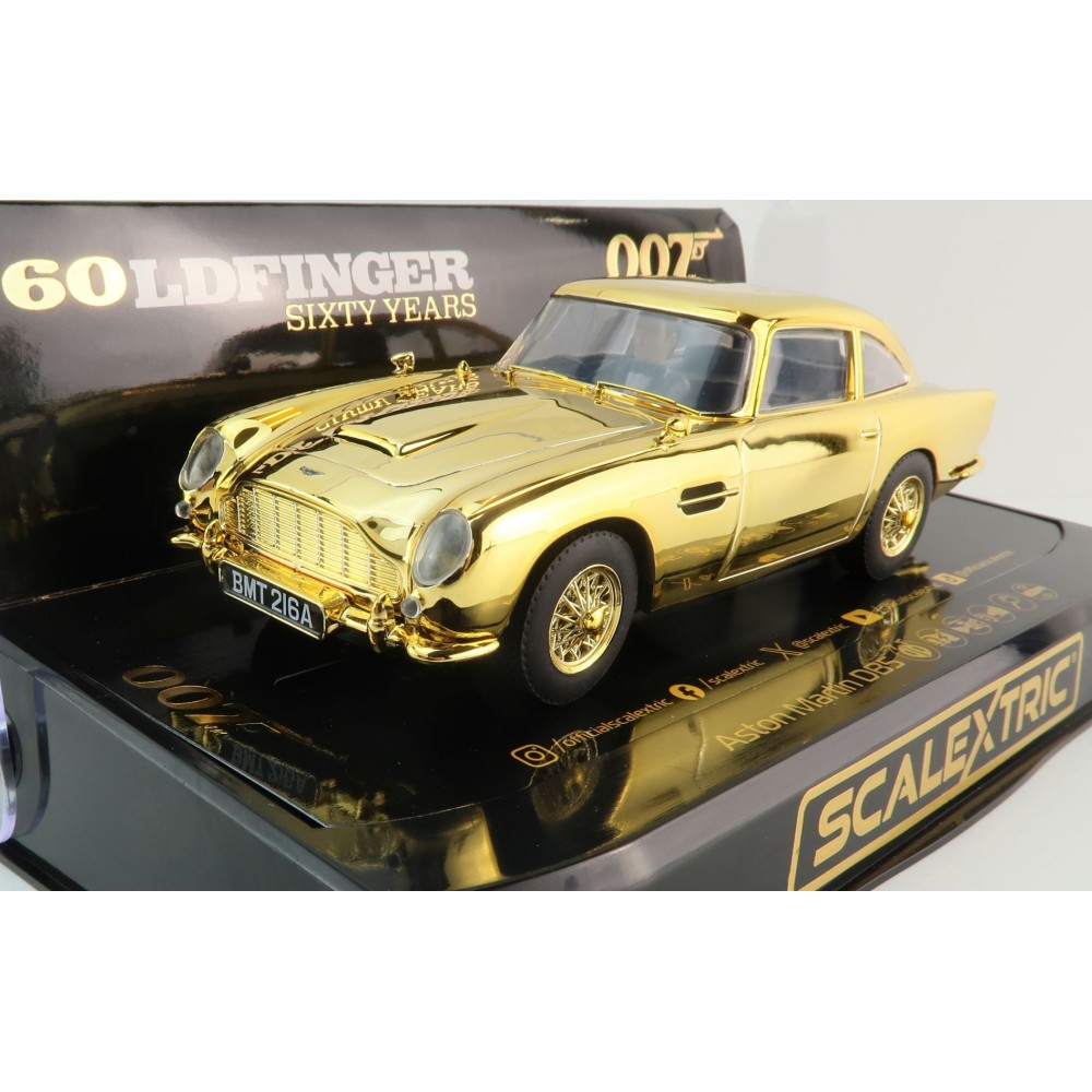 Scalextric C4550A Aston Martin DB5 James Bond Goldfinger 60th Anniversary Edition Slot Car 1:32 Scale