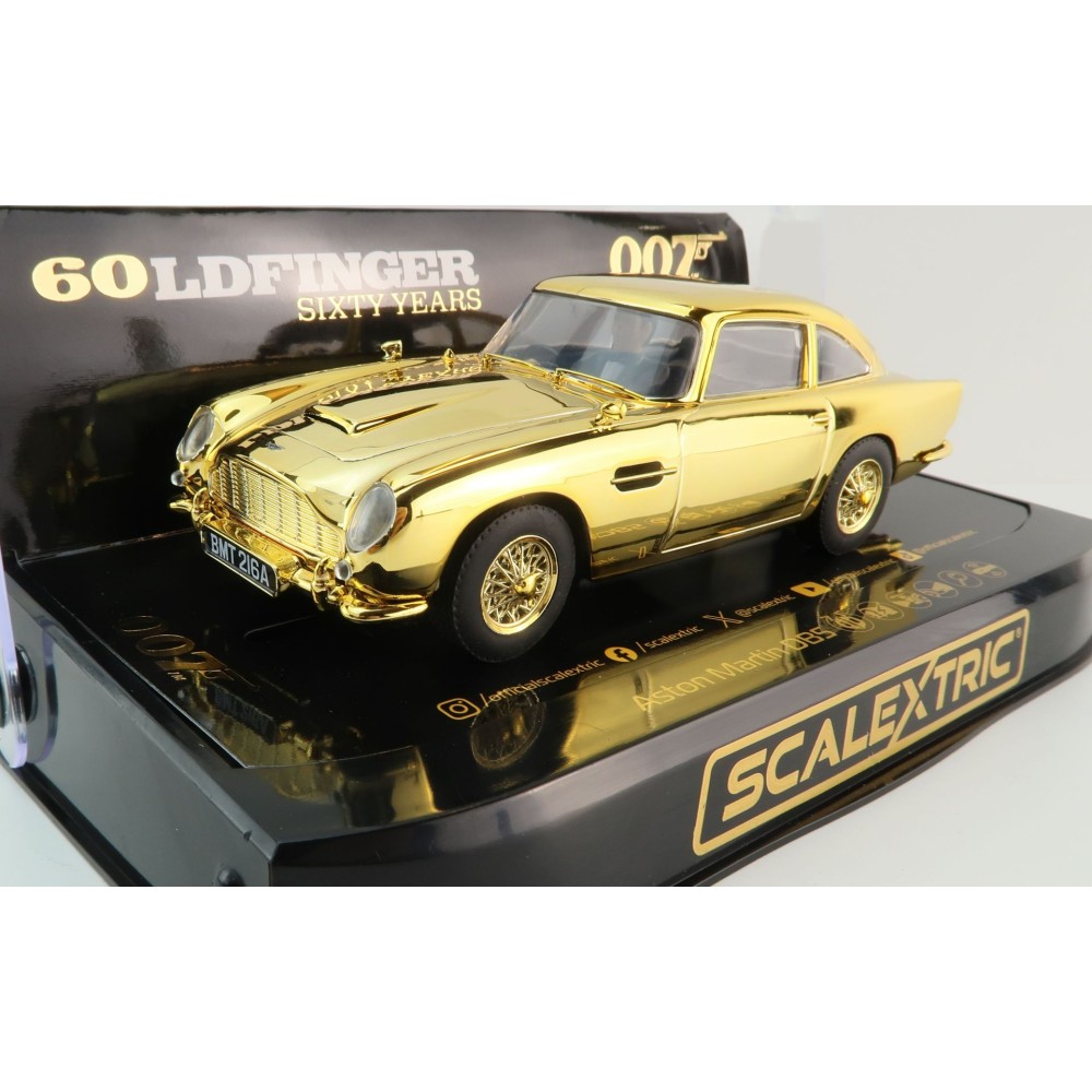 Scalextric C4550A Aston Martin DB5 James Bond Goldfinger 60th Anniversary Edition Slot Car 1:32 Scale