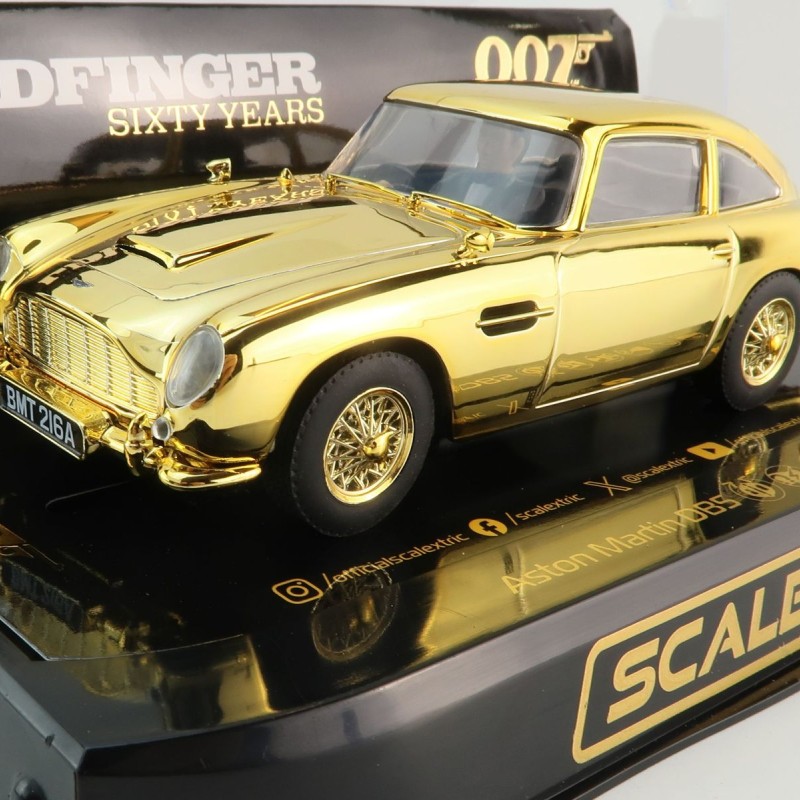 Scalextric C4550A Aston Martin DB5 James Bond Goldfinger 60th Anniversary Edition Slot Car 1:32 Scale