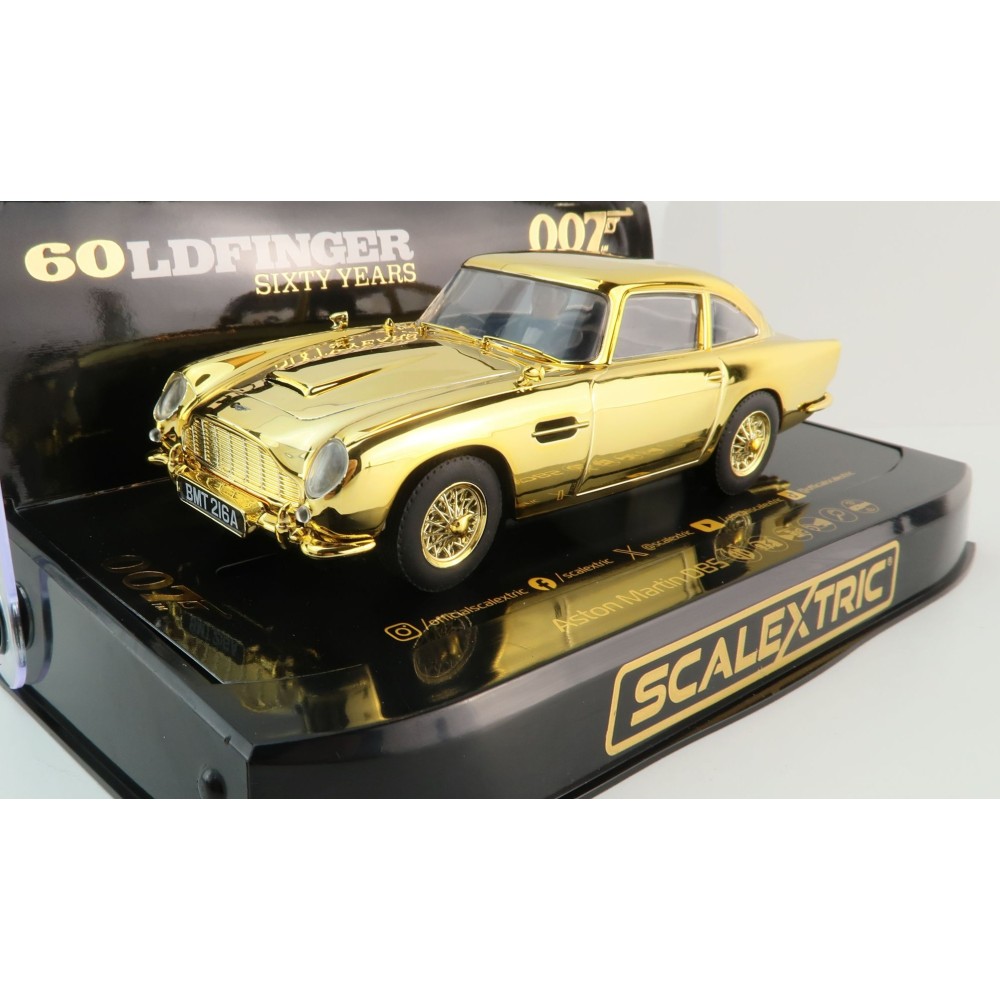 Scalextric C4550A Aston Martin DB5 James Bond Goldfinger 60th Anniversary Edition Slot Car 1:32 Scale