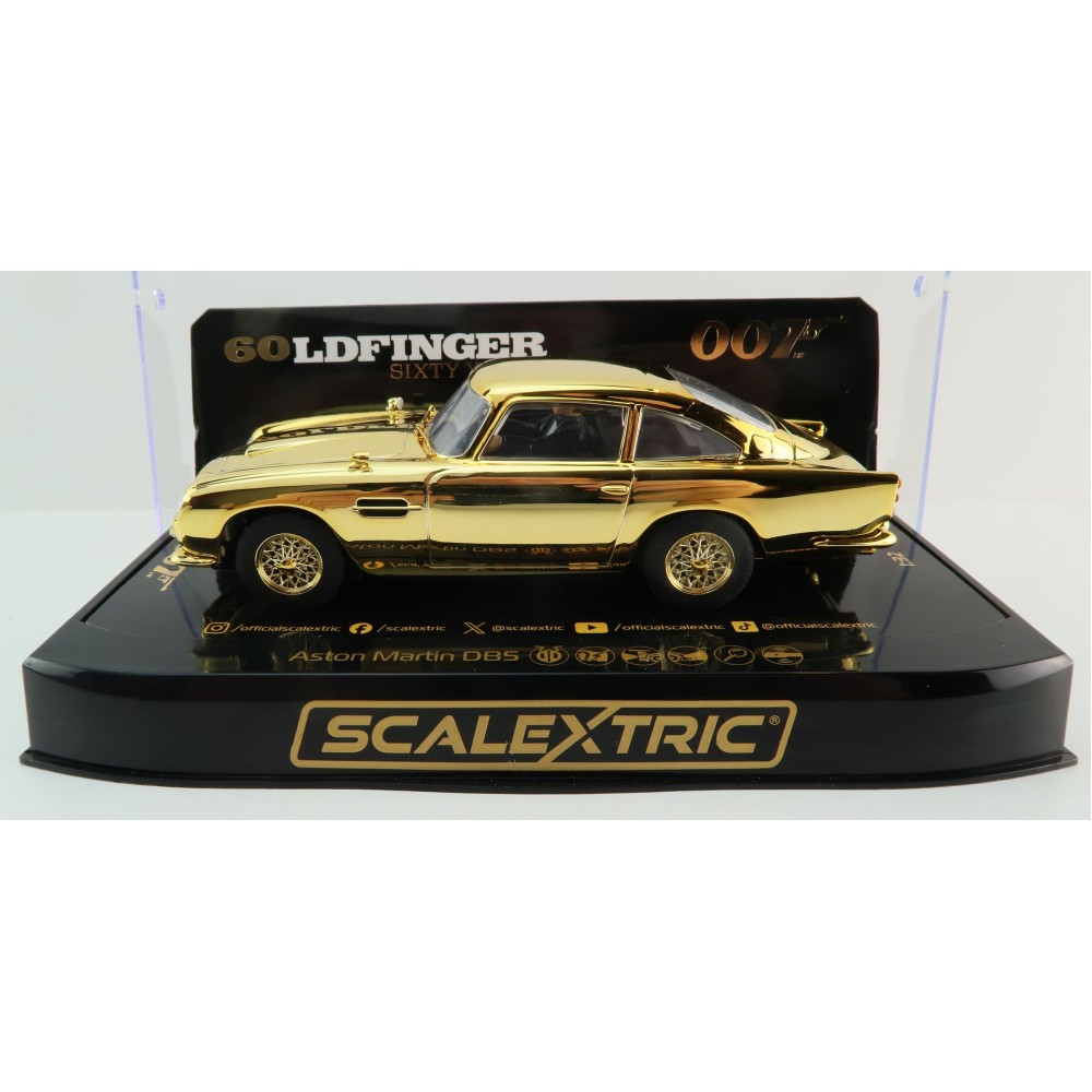 Scalextric C4550A Aston Martin DB5 James Bond Goldfinger 60th Anniversary Edition Slot Car 1:32 Scale