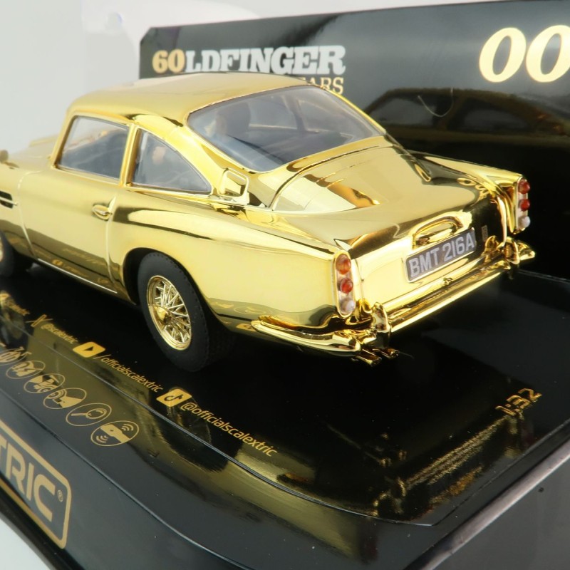 Scalextric C4550A Aston Martin DB5 James Bond Goldfinger 60th Anniversary Edition Slot Car 1:32 Scale