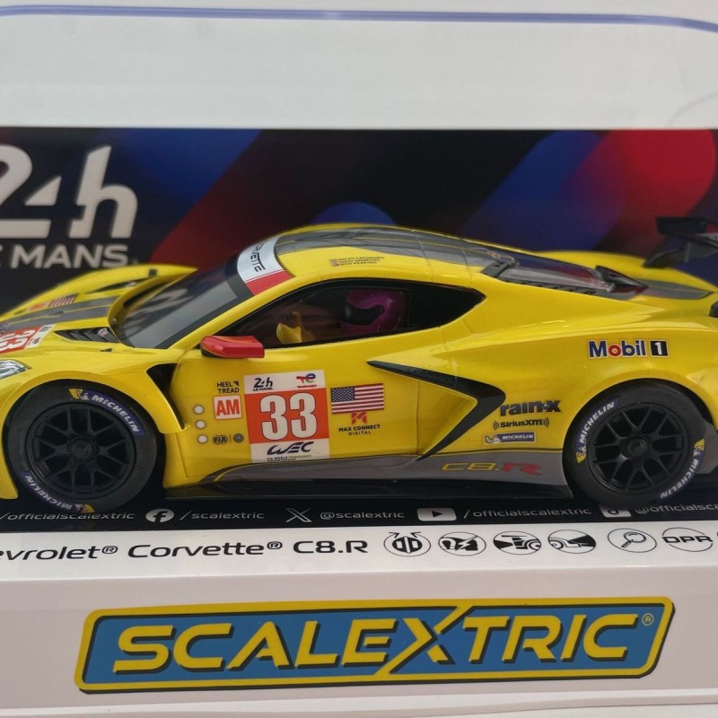 Scalextric C4558 Chevrolet Corvette C8.R 24 Hours Of Le Lans 2023 GTE AM Winner Slot Car 1:32 Scale
