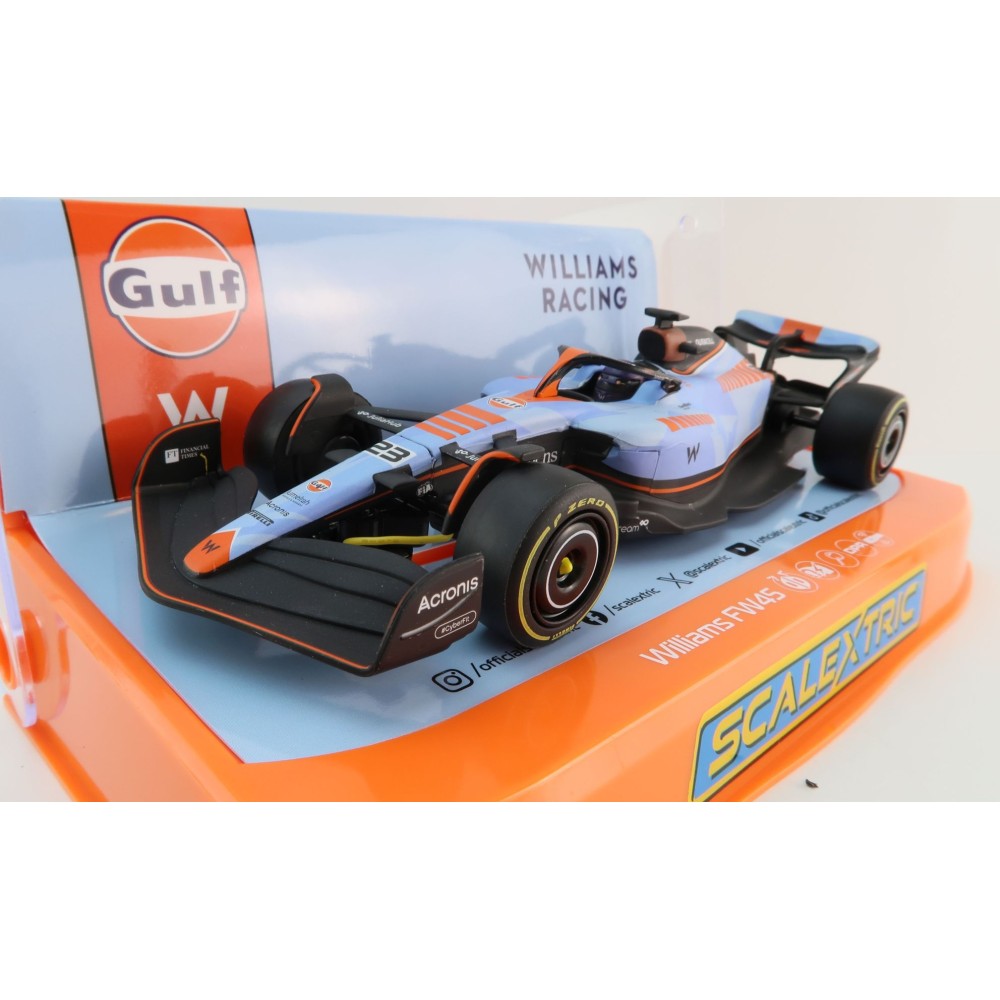 Scalextric C4559 Williams FW45 Alexander Albon F1 Gilf Edition Slot Car 1:32 Scale 