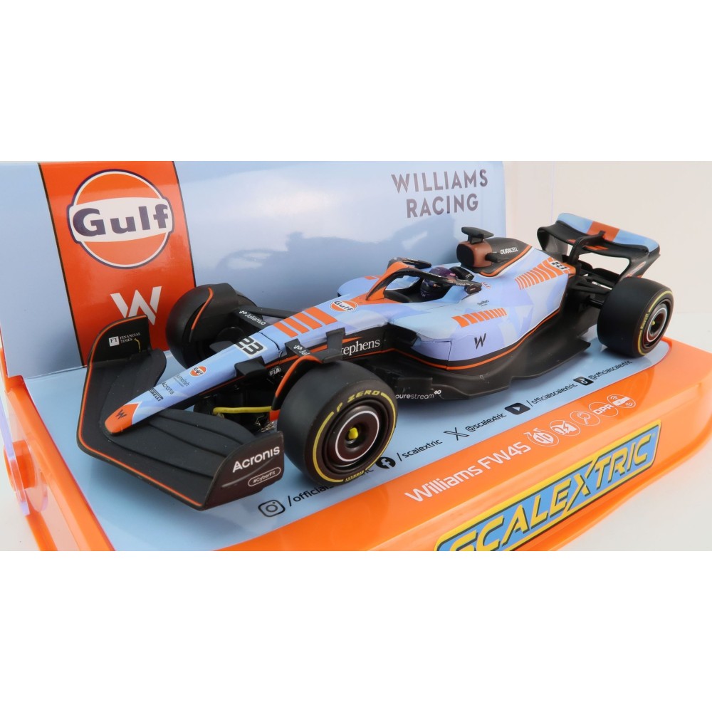 Scalextric C4559 Williams FW45 Alexander Albon F1 Gilf Edition Slot Car 1:32 Scale 