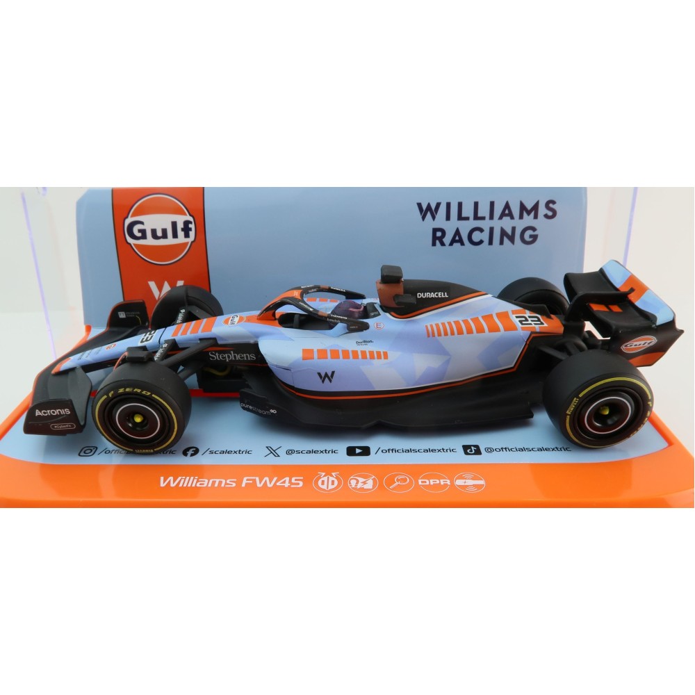 Scalextric C4559 Williams FW45 Alexander Albon F1 Gilf Edition Slot Car 1:32 Scale 