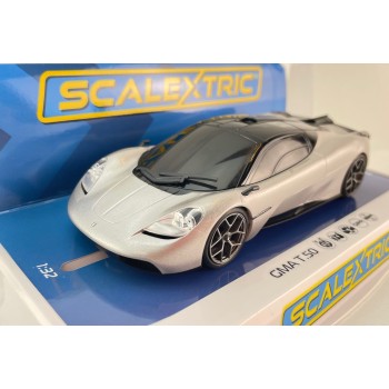 Scalextric C4568 GMA T.50 Hypercar Silver with Black Roof Slot Car 1:32 Scale