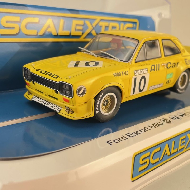 Scalextric C4590 Ford Escort MK1 – All Car Equipe – Nick Whiting Slot Car 1:32 Scale