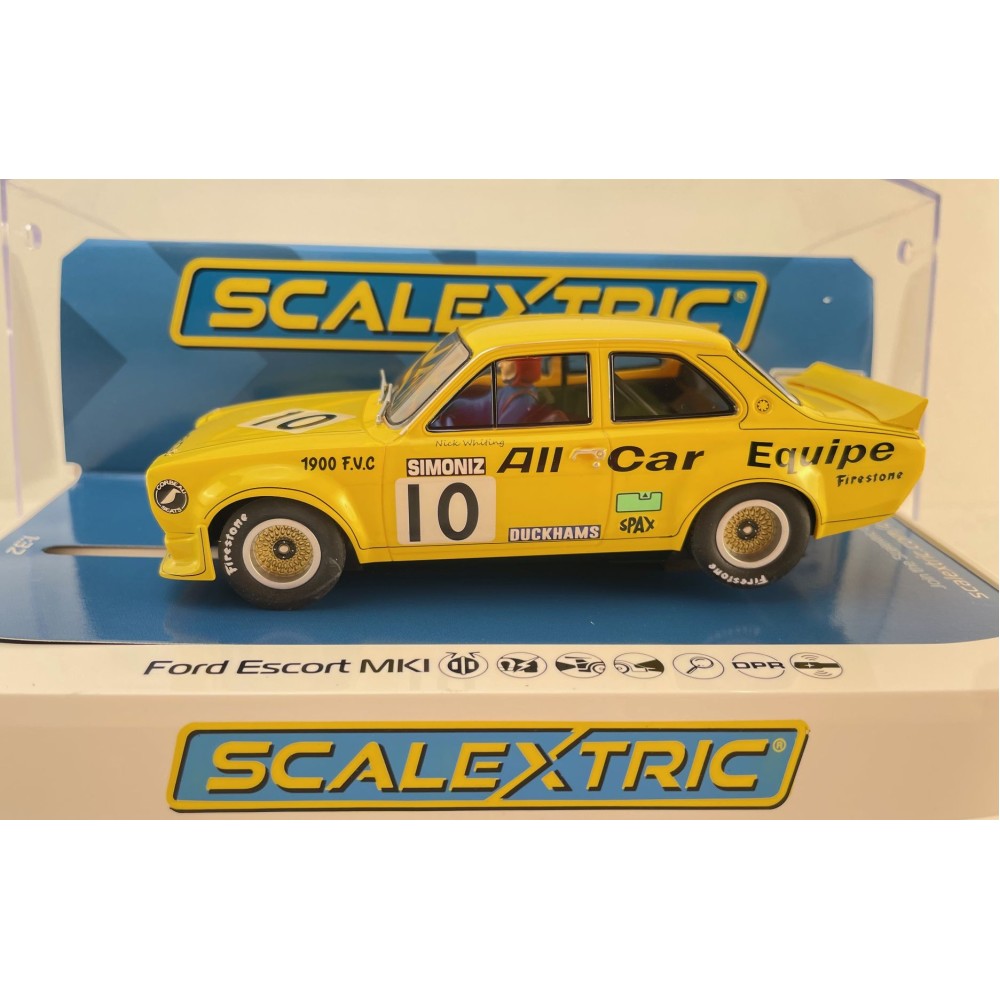 Scalextric C4590 Ford Escort MK1 – All Car Equipe – Nick Whiting Slot Car 1:32 Scale