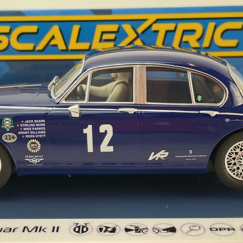 Scalextric C4596 Jaguar MK2 - Grant Williams Racing Slot Car 1:32 Scale