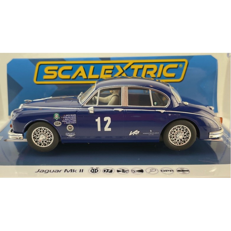 Scalextric C4596 Jaguar MK2 - Grant Williams Racing Slot Car 1:32 Scale