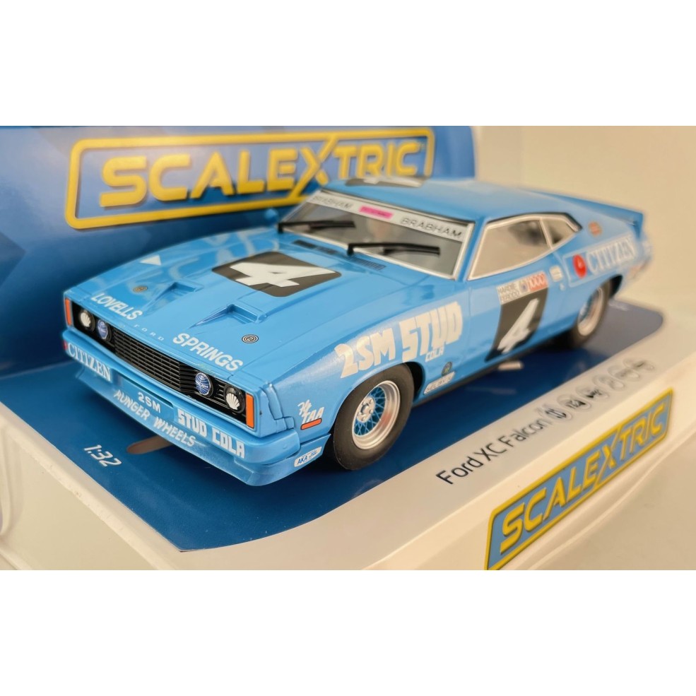Scalextric C4618F Ford XC Falcon 1977 Bathurst 1000 Brabham & Brabham AU Only Slot Car 1:32 Scale