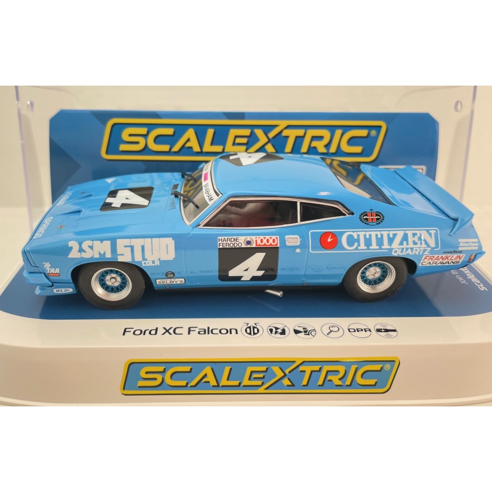 Scalextric C4618F Ford XC Falcon 1977 Bathurst 1000 Brabham & Brabham AU Only Slot Car 1:32 Scale