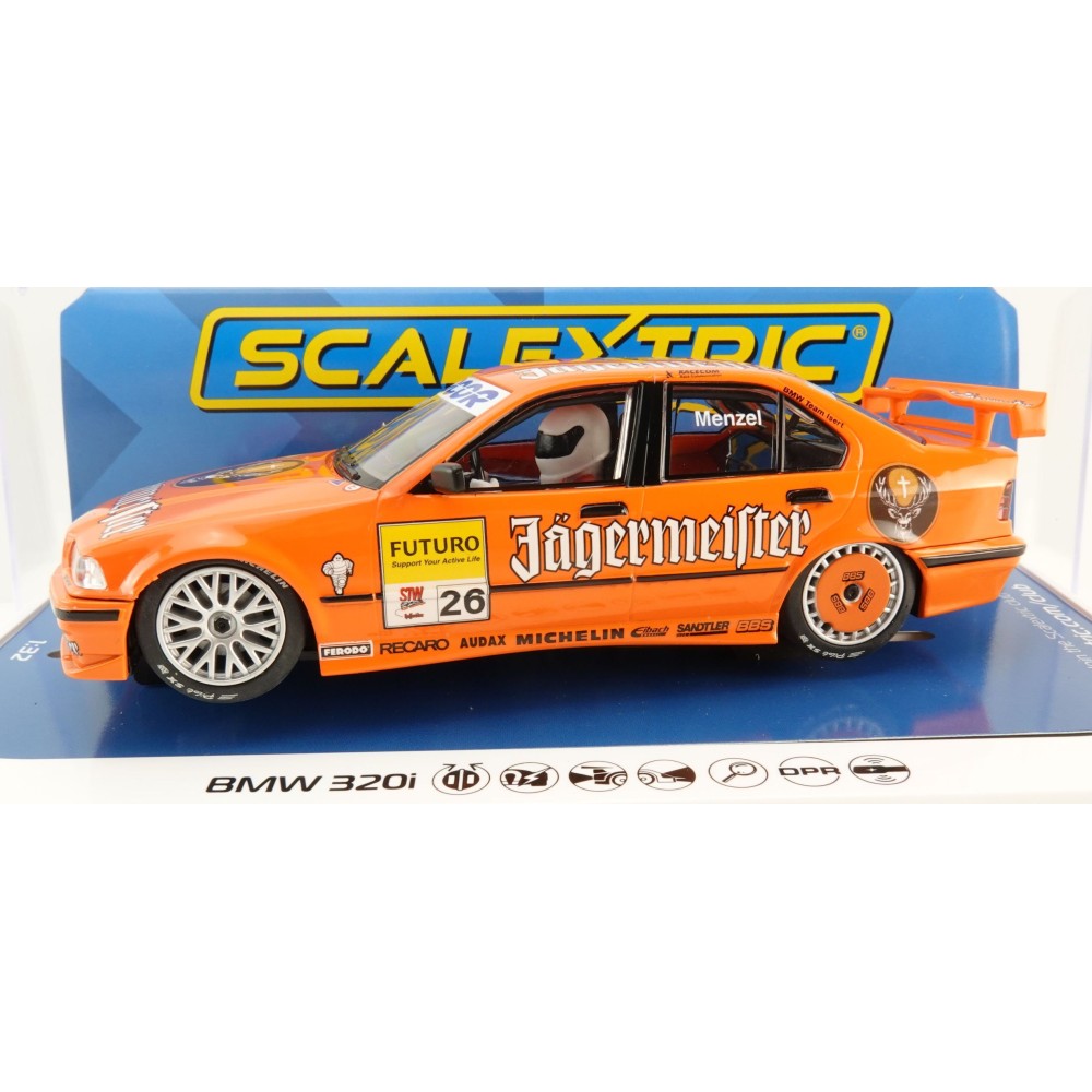 Scalextric C4624 BMW 320i Slot Car - STW 1996 - Jägermeister Slot Car 1:32 Scale