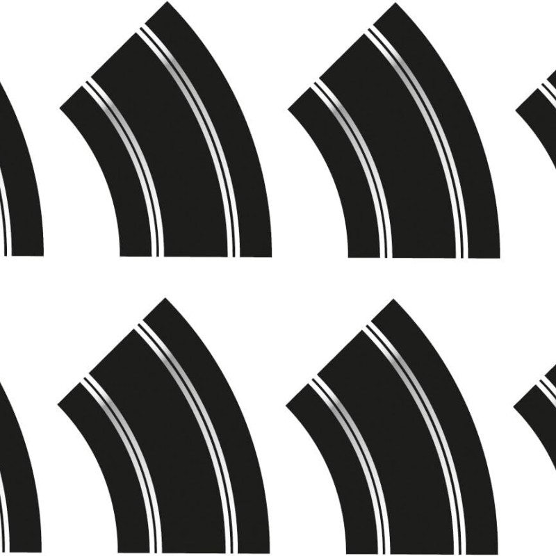 Scalextric C8196 - Track Extension Pack - 8x R2 Curves - Scale 1:32
