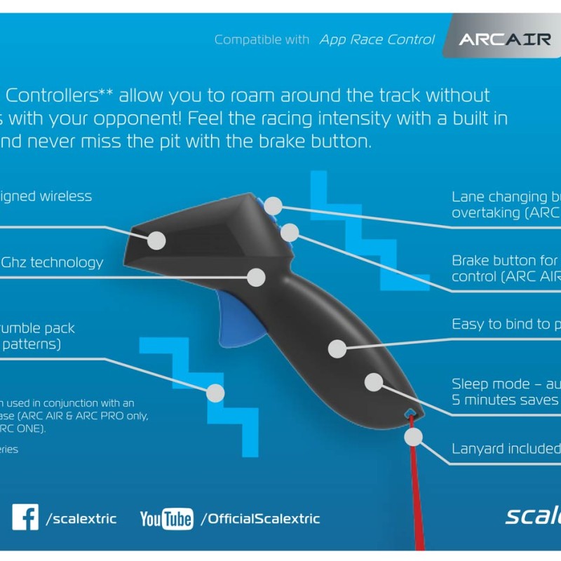 Scalextric C8438 - ARC AIR/PRO Wireless Hand Controller