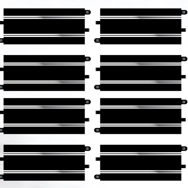 Scalextric C8554 - Track Extension Pack 5 - 8x C8205 Straights - Scale 1:32