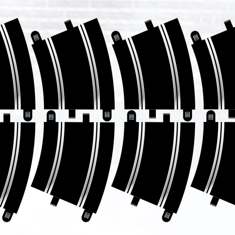 Scalextric C8555 - Track Extension Pack 6 - 8x R3 Curves - Scale 1:32
