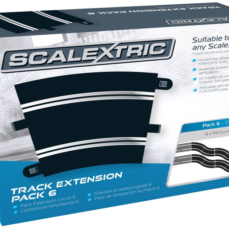 Scalextric C8555 - Track Extension Pack 6 - 8x R3 Curves - Scale 1:32