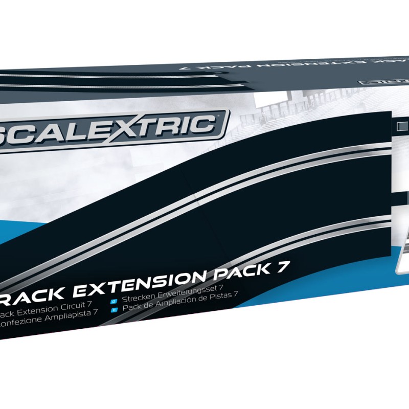 Scalextric C8556 - Track Extension Pack 7 - 4x Standard Straights x 4 R3 Curves  - Scale 1:32