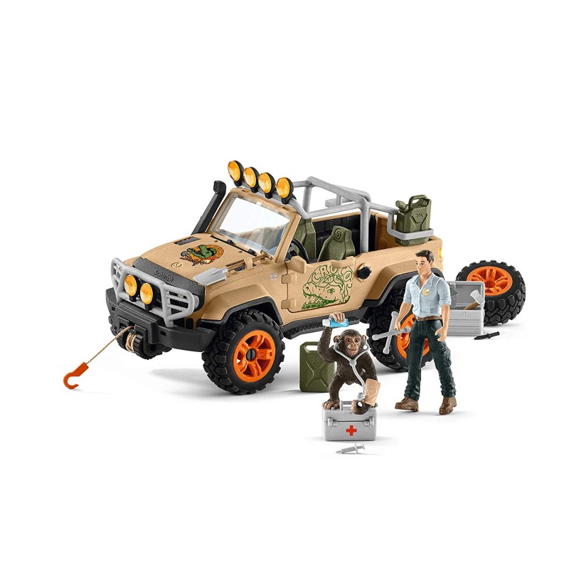 Schleich 42410 Off Roader 4x4 Vehicle with Winch - Wild Life