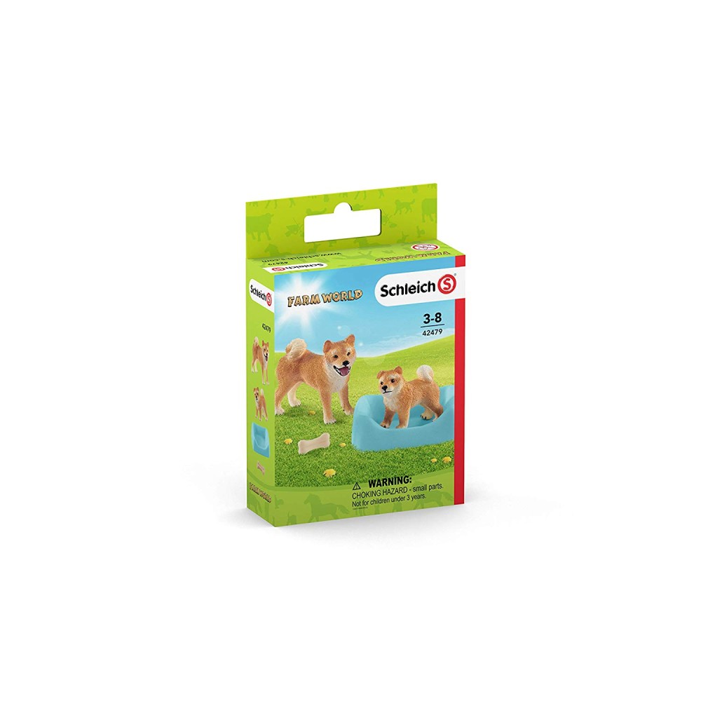 Schleich 42479 - Shiba Inu Mother And Puppy - Farm World