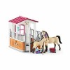 Schleich 42369 – Horse Stall with Horses and Groom 