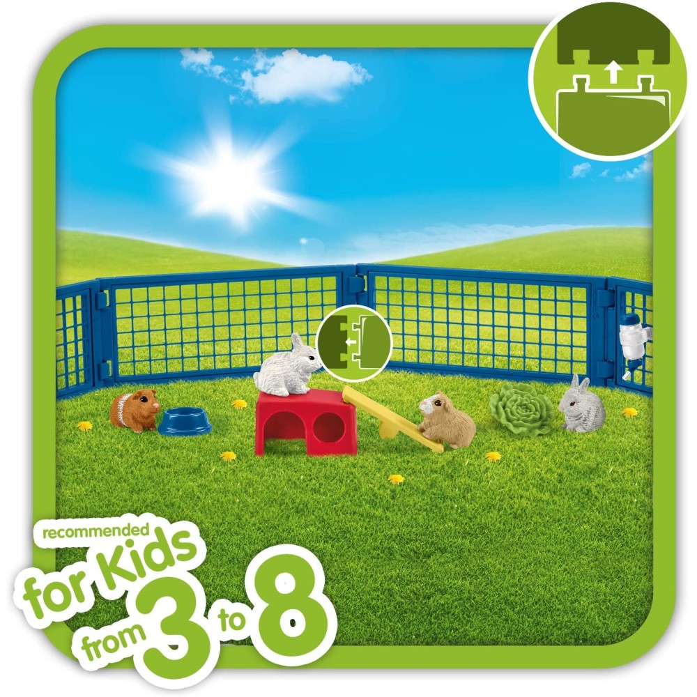 Schleich 42500 - Rabbit and Guinea Pig Hutch - Farm World