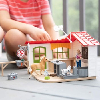Schleich 42502 - Farm World - Veterinarian Practice with Pets