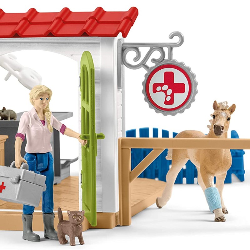 Schleich 42502 - Farm World - Veterinarian Practice with Pets