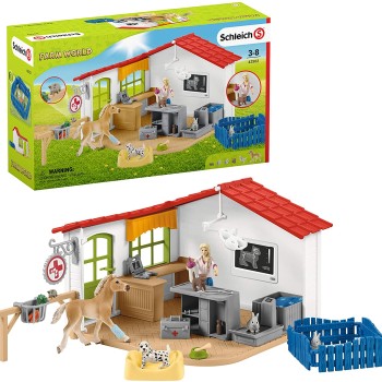 Schleich 42502 - Farm World - Veterinarian Practice with Pets