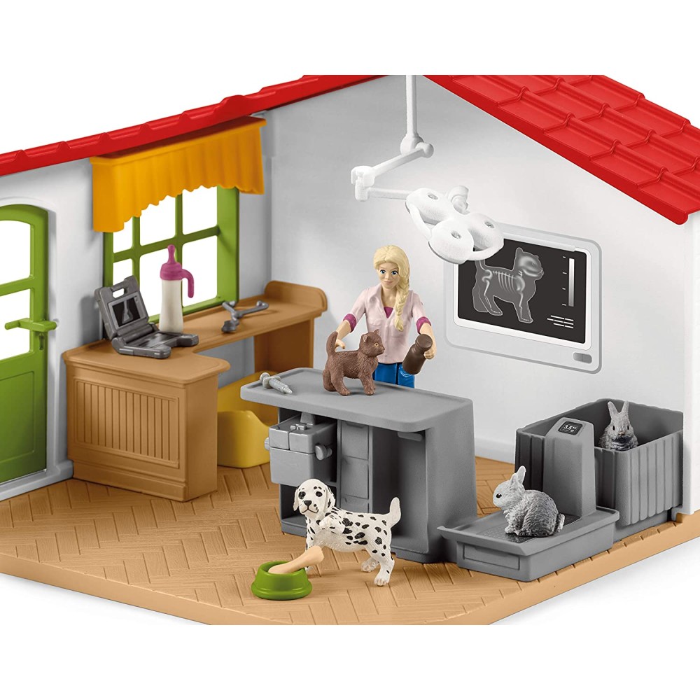 Schleich 42502 - Farm World - Veterinarian Practice with Pets