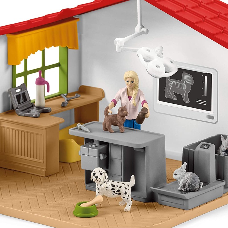 Schleich 42502 - Farm World - Veterinarian Practice with Pets