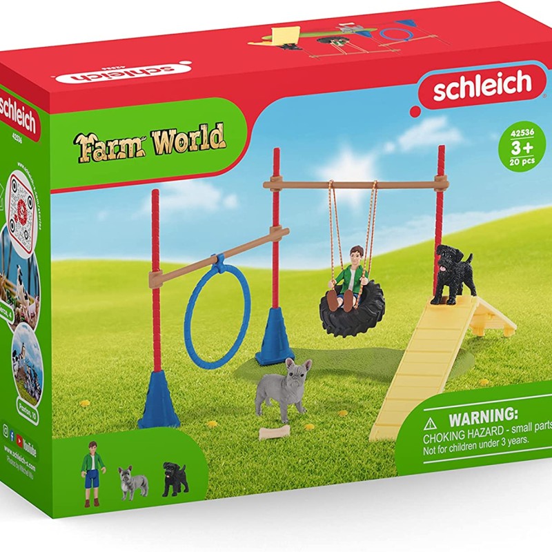 Schleich 42536 -  Puppy Agility Training - Farm World
