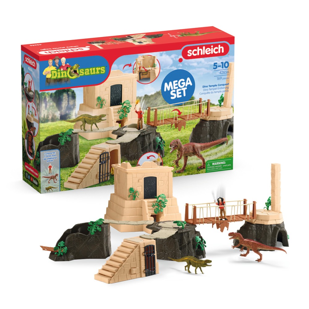 Schleich 42657 - Dino Temple Conquest Mega Set - Dinosaurs