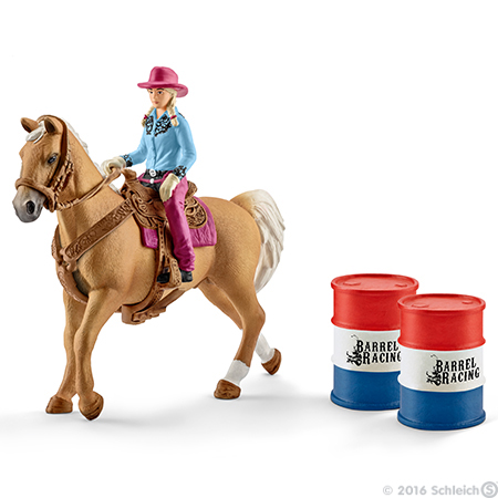 Schleich 41417 Barrel Racing with Cowgirl
