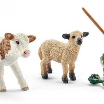 Schleich 41422 – Stable Cleaning Kit With Calf Play Set Farm Life