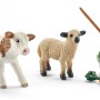 Schleich 41422 – Stable Cleaning Kit With Calf Play Set Farm Life