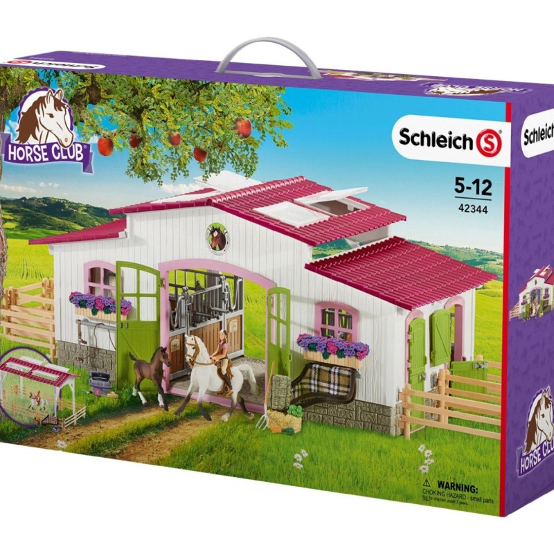 Schleich 42344 Horse Stable Riding Centre with Horses and Accessories Horse Club