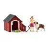 Schleich 42376 - Dog Kennel with Australian Shepherd - Farm World