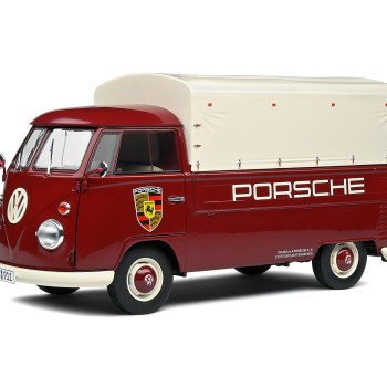 Solido S1806707 VW Volkswagen T1 Pick Up Combi Porsche Service 1950 Red - Scale 1:18