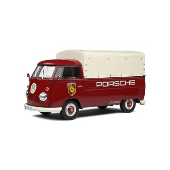 Solido S1806707 VW Volkswagen T1 Pick Up Combi Porsche Service 1950 Red - Scale 1:18