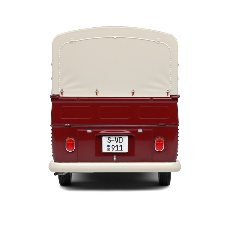 Solido S1806707 VW Volkswagen T1 Pick Up Combi Porsche Service 1950 Red - Scale 1:18
