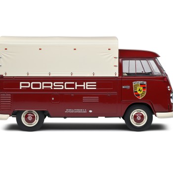 Solido S1806707 VW Volkswagen T1 Pick Up Combi Porsche Service 1950 Red - Scale 1:18