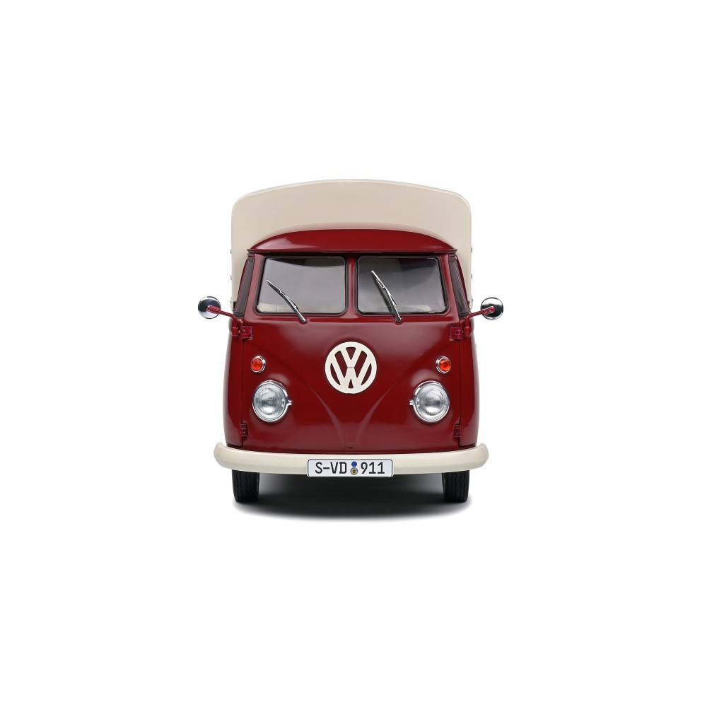 Solido S1806707 VW Volkswagen T1 Pick Up Combi Porsche Service 1950 Red - Scale 1:18