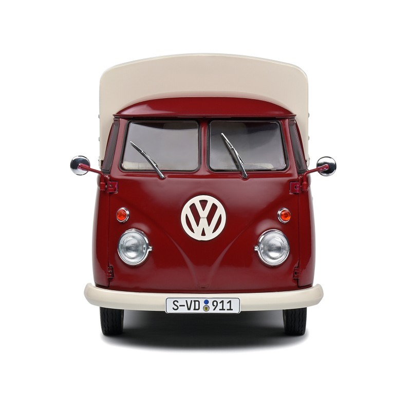 Solido S1806707 VW Volkswagen T1 Pick Up Combi Porsche Service 1950 Red - Scale 1:18