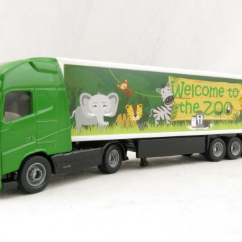 Siku 1627 - Volvo FH04 Globetrotter Truck with Box Trailer - Zoo - Scale 1:87