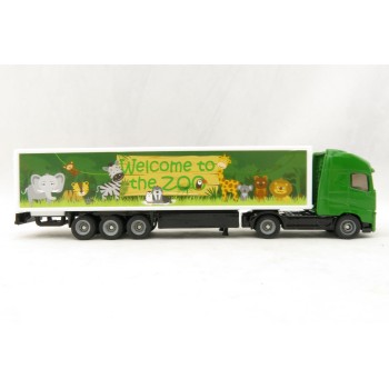 Siku 1627 - Volvo FH04 Globetrotter Truck with Box Trailer - Zoo - Scale 1:87